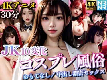 【エロ漫画】【4K超画質アニメ】JK10変化コスプレ風俗 おもてなし！中出し濃密セックス